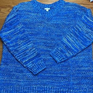 Gap blue & white marled XXL NWOT sweater; 100% cotton; never worn